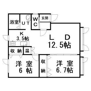 ハイツポプルス【2階】の間取り