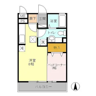 クレール シャンブル【2階】の間取り