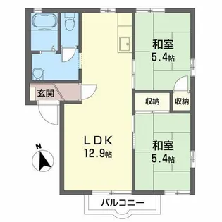 コモンウィステリアA【2階】の間取り