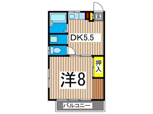 スワンハイツ【2階】の間取り