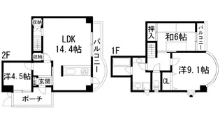 グランドゥール逆瀬川の間取り