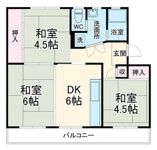 西遊馬団地3号棟【5階】の間取り