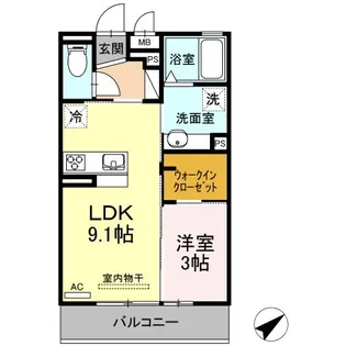 D-room Sky【2階】の間取り