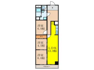 チサンマンシヨン新大阪10番館【7階】の間取り