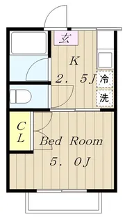 ハイツコウガク【1階】の間取り