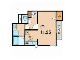 コルティーレ豊町【1階】の間取り