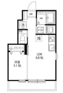 東京都小金井市前原町4【アパート】の間取り