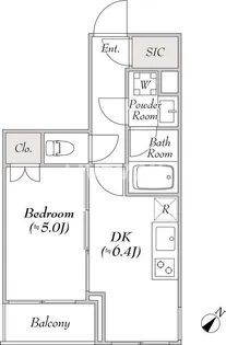 ルミーク雪谷【2階】の間取り