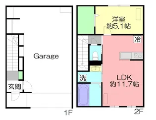 パインズガレージの間取り
