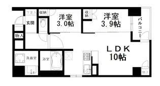 ソルレヴェンテ堀川高辻【4階】の間取り
