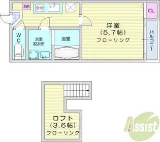プレミアヒルズ仙台国見【2階】の間取り