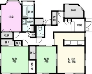 ハレマナ川口【1階】の間取り