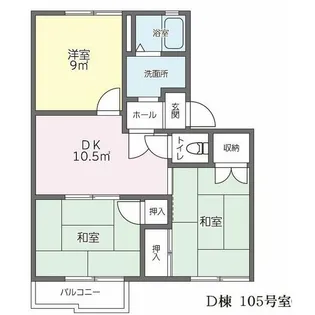 スプルースIV D棟【1階】の間取り