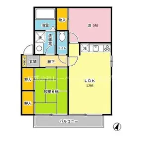 ジュネス春日【2階】の間取り