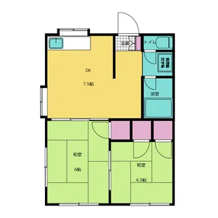 阿久和コーポ【1階】の間取り