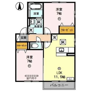 福井県越前市村国1【アパート】の間取り