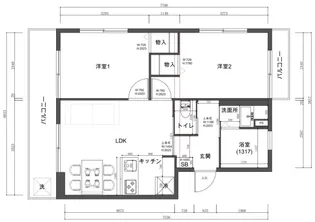 東京都大田区下丸子2【マンション】の間取り