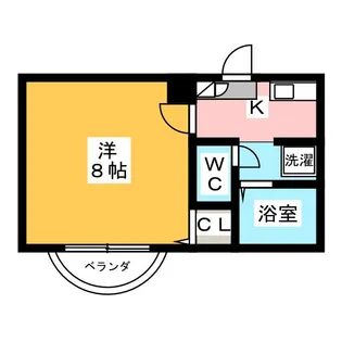 第6グリーンハイツ【1階】の間取り