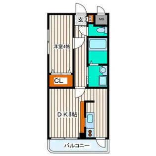 レーベンス柏木【3階】の間取り
