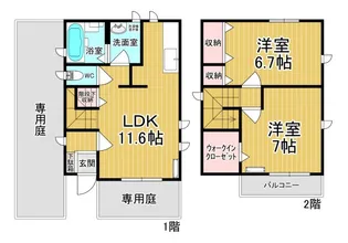 栃木県鹿沼市緑町3【一戸建】の間取り