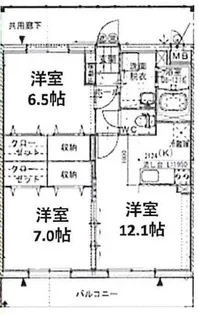 YM明野西二丁目【2階】の間取り