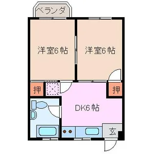 富田中央ビル【4階】の間取り