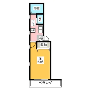 スカイビル八王子【6階】の間取り