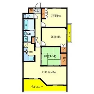 兵庫県宝塚市平井2【マンション】の間取り