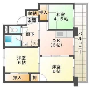 ビレッジハウス千丁1号棟【3階】の間取り