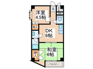サンロードマンション【6階】の間取り