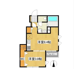 リラコート白萩【1階】の間取り