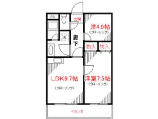 アルパイン松原【2階】の間取り