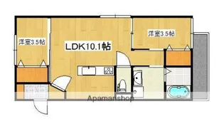 レスト・フォレスト田上【1階】の間取り