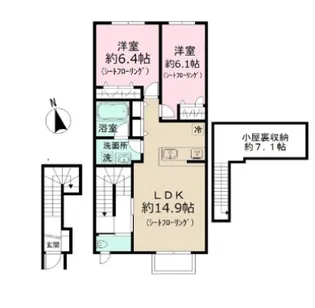 【チェルビック】【2階】の間取り