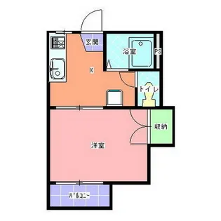 錦ハイツA棟【1階】の間取り