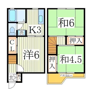 ツインテレスA棟【1階】の間取り