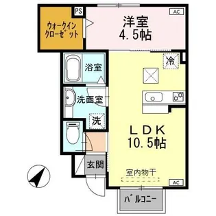 プレジオ登呂【1階】の間取り