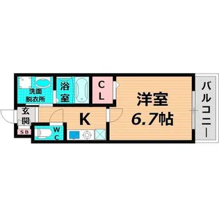 SEDNA 鶴見緑地【2階】の間取り