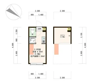 LEDミラージュ【1階】の間取り