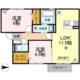 セントラル レジデンス E棟【2階】の間取り