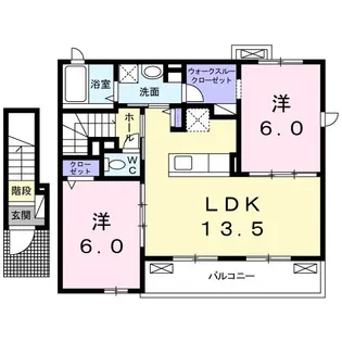 プラシード 大城【2階】の間取り
