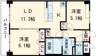 ルーカス長崎諫早I【3階】の間取り