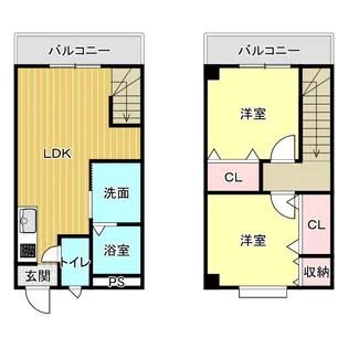 SKマンションB棟【2階】の間取り