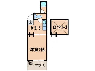 アスタ-ナ京の袋小路長屋【1階】の間取り