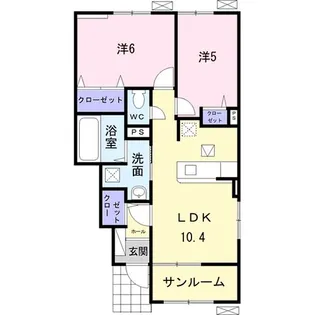 アンジェール【1階】の間取り