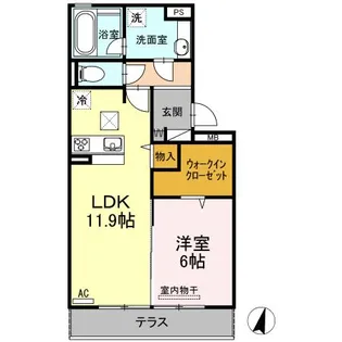 グリーンパーク東浜【1階】の間取り