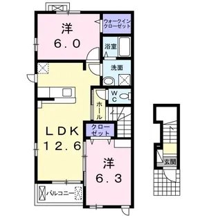 ディアコート【2階】の間取り
