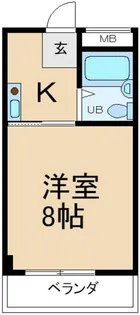 コーポみなみの【3階】の間取り