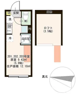 ルーエ上石神井【2階】の間取り