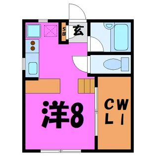 CORPO ARAI・2(コーポ新井セカンド)【1階】の間取り